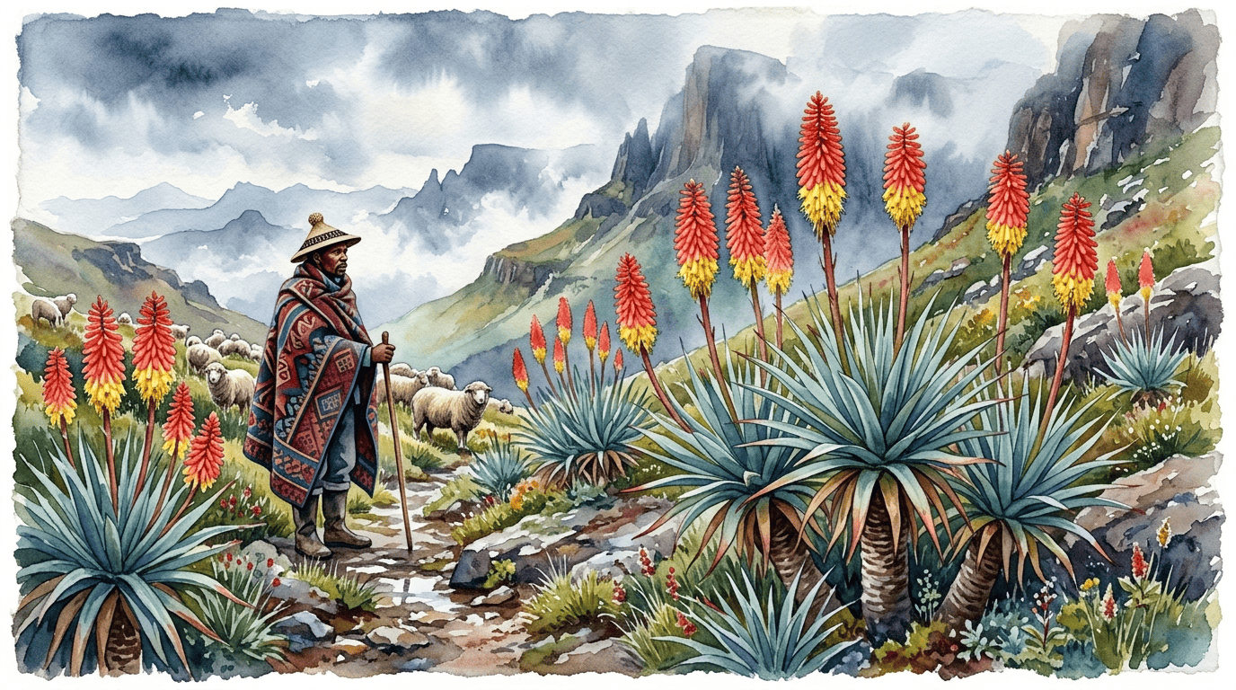 Escena histórica ilustrada de tritoma