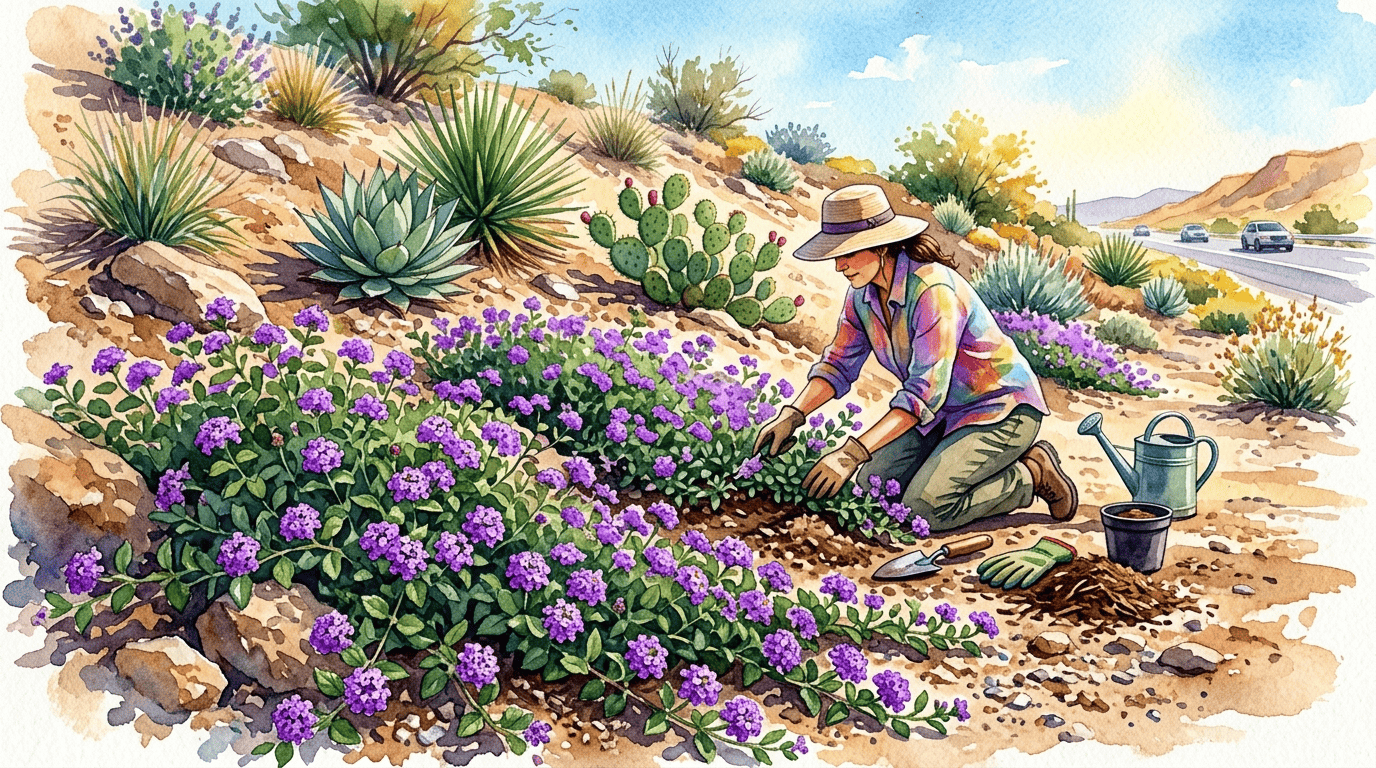 Scena storica illustrata per Lantana strisciante