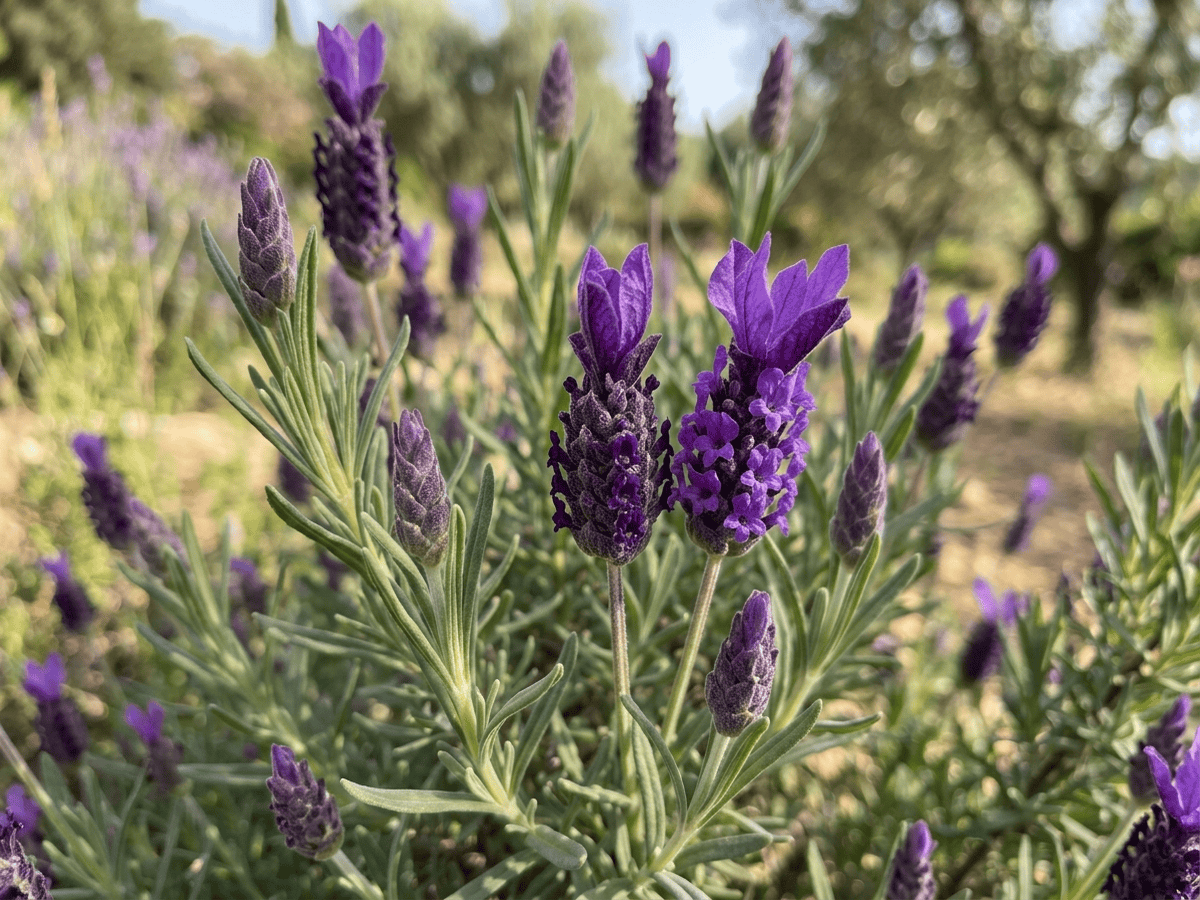 Schopf-Lavendel — saisonales Erscheinungsbild