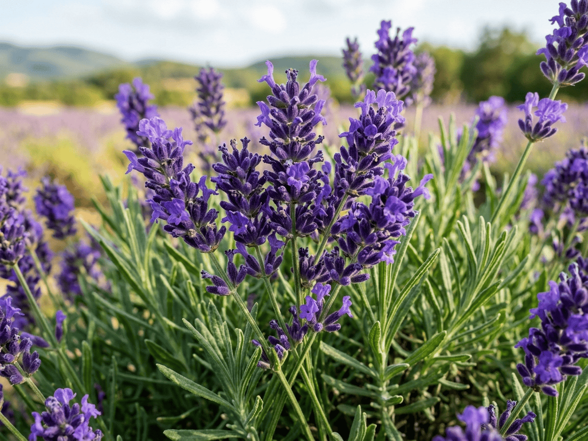 Dutch Lavender — close-up of leaves and flowers