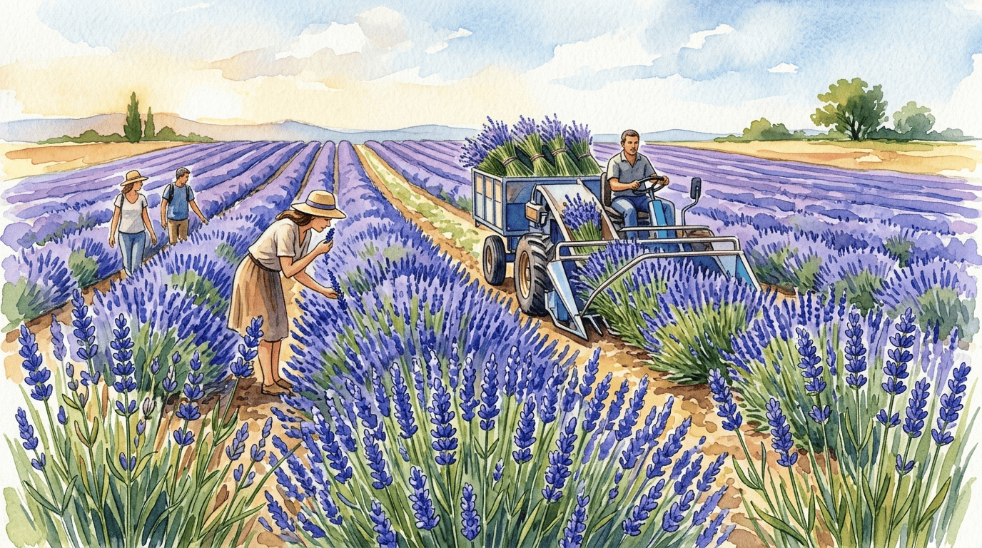 Illustrated historical scene for Dutch Lavender