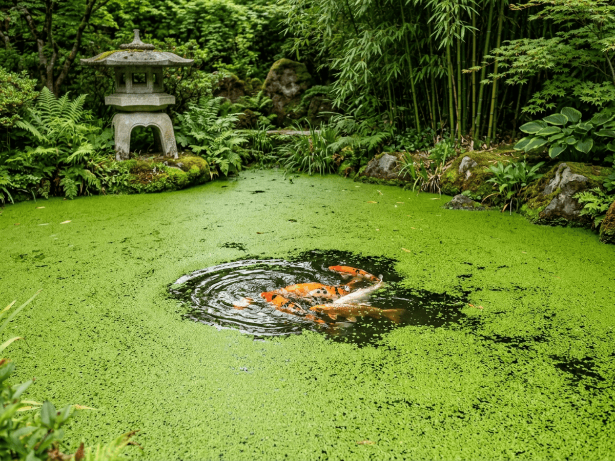 Kleine Wasserlinse im Garten