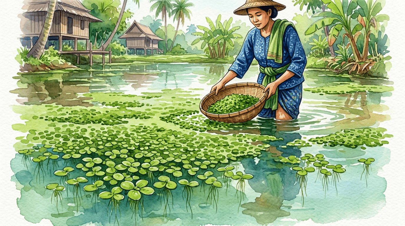 Illustrierte historische Szene zu Kleine Wasserlinse