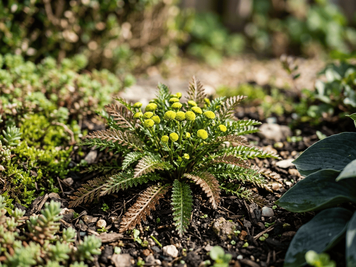 Leptinelle (Leptinella squalida), plante entière