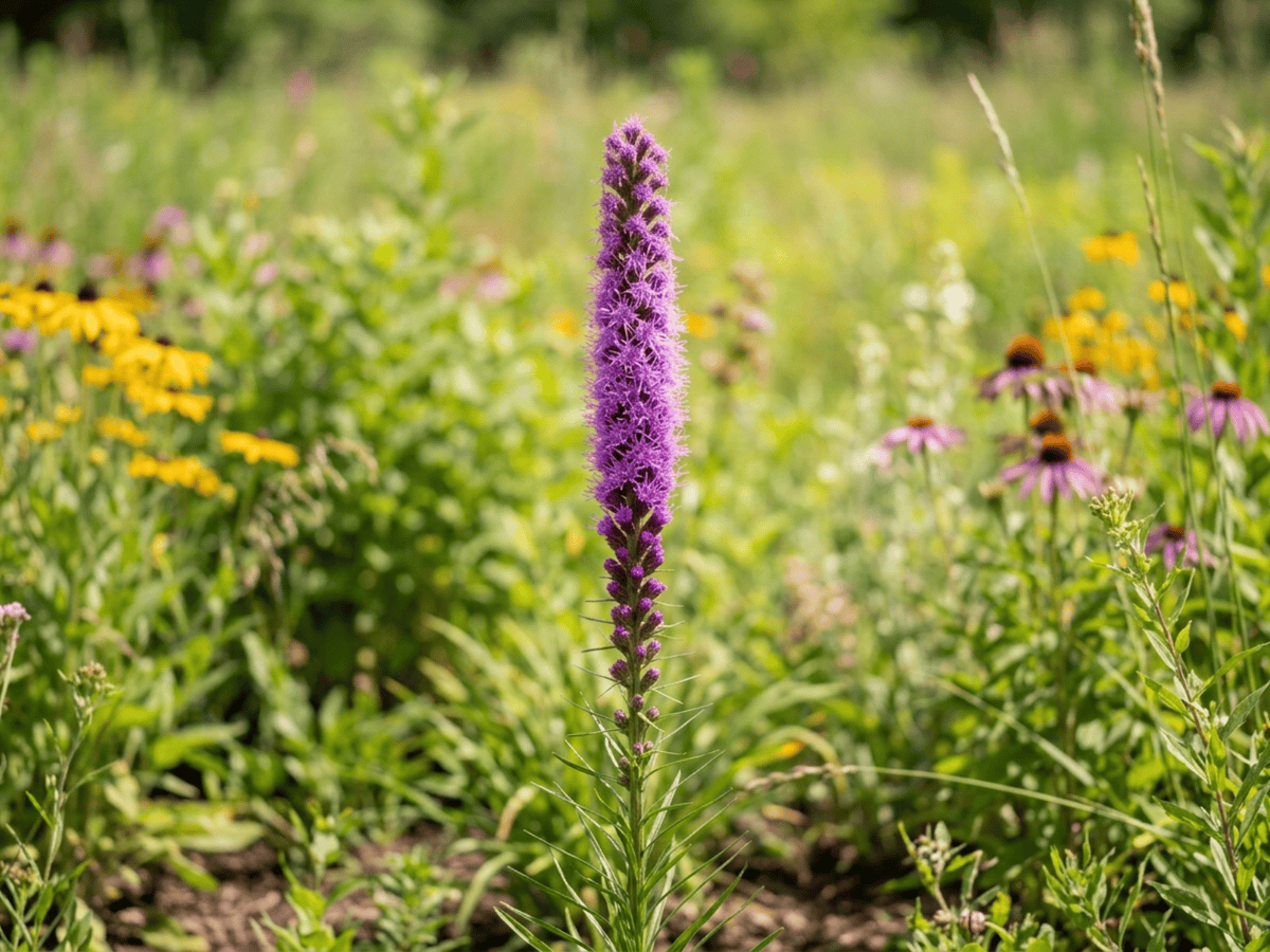 Dense Blazing Star (Liatris spicata), whole plant