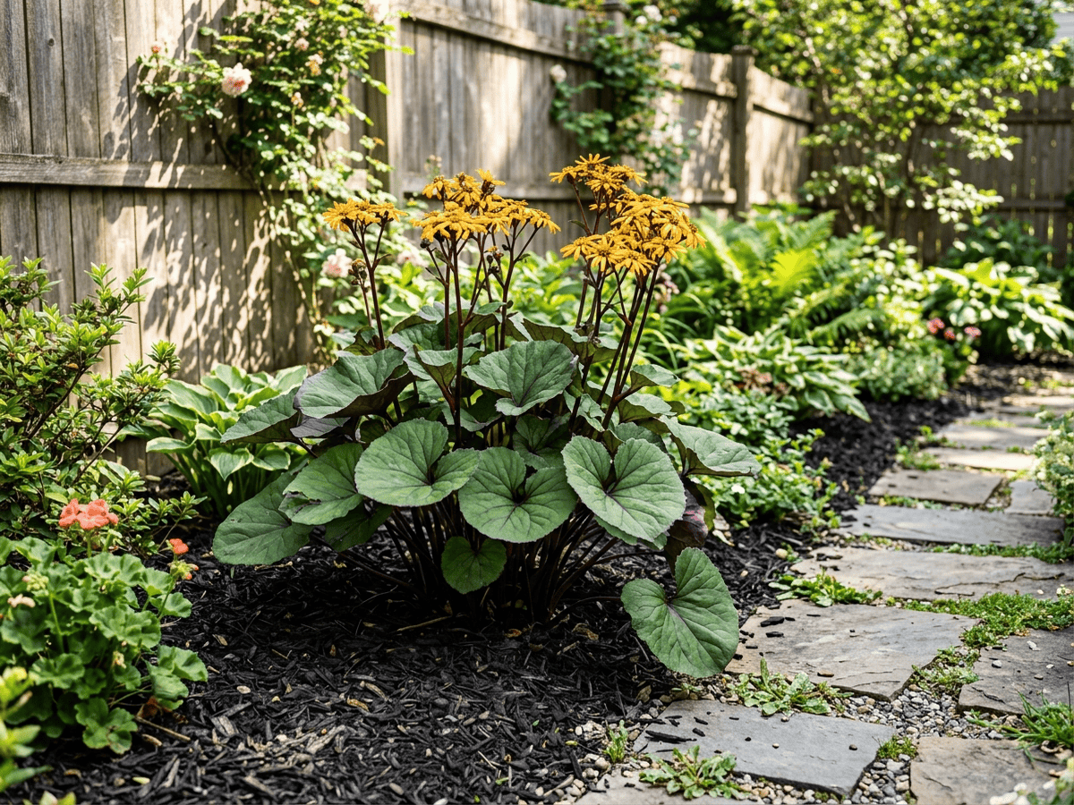 Gezähnter Goldkolben im Garten