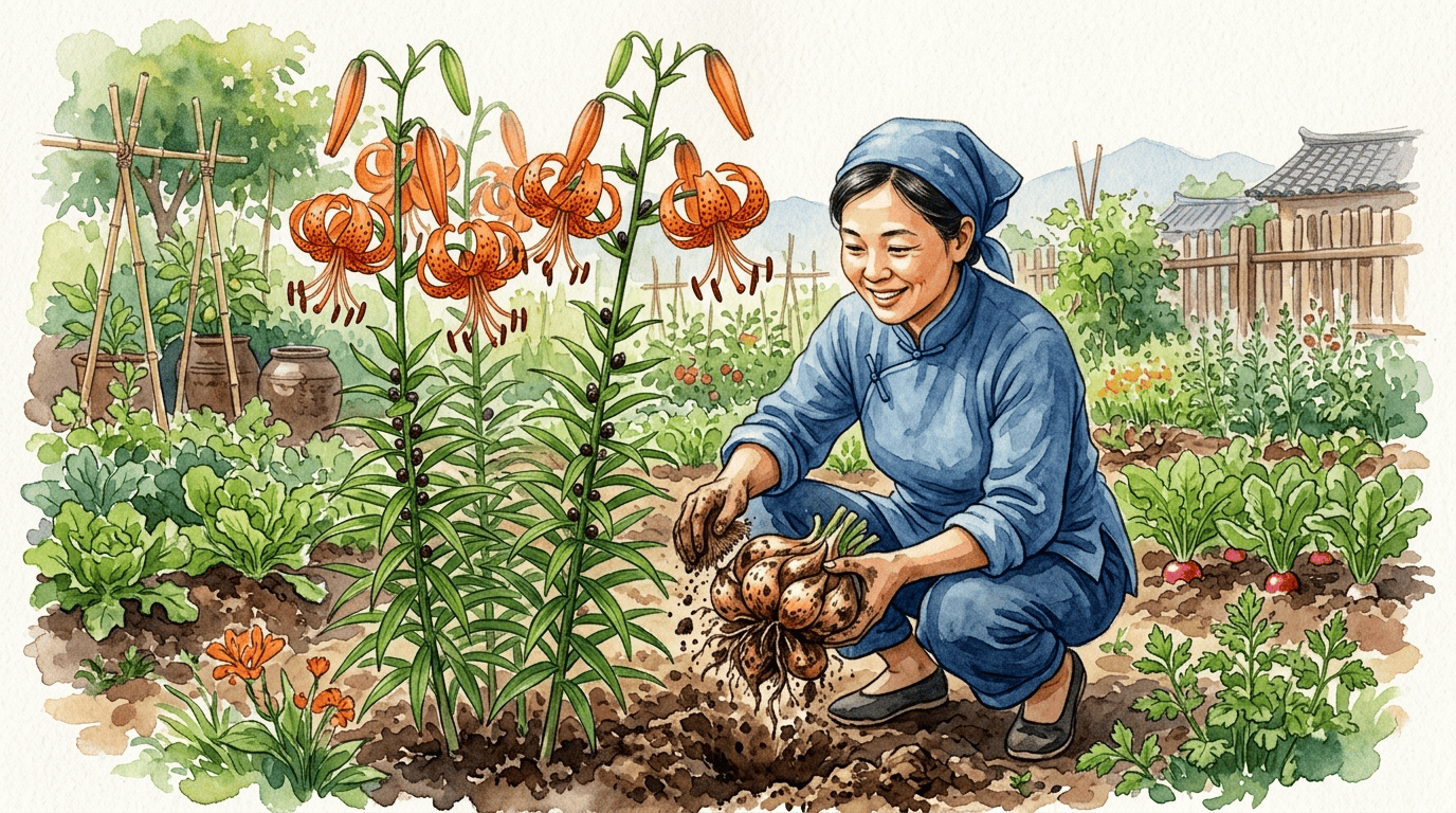 Illustrated historical scene for Tiger Lily
