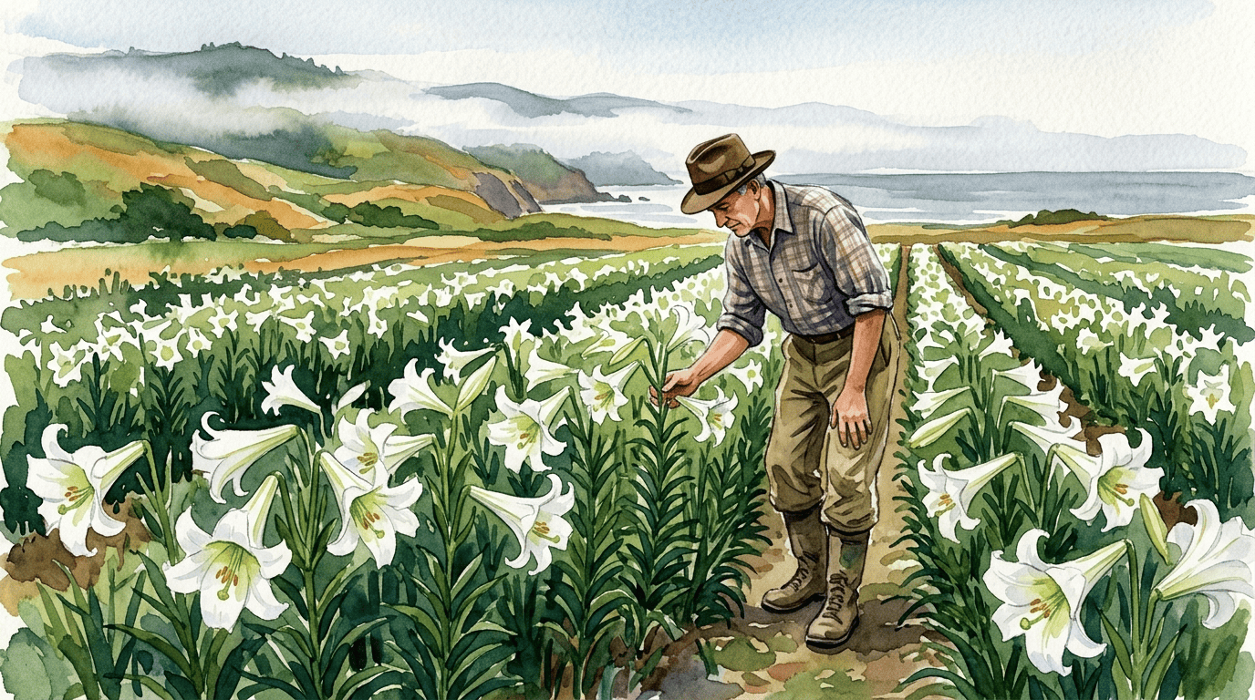 Scena storica illustrata per Giglio di Pasqua