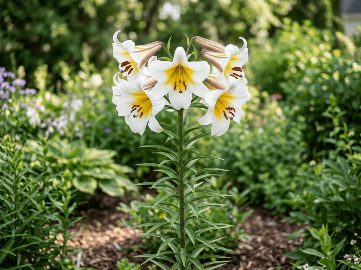 리갈백합(Lilium regale) 전체 모습