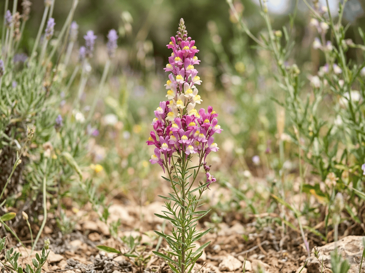 Marokkanisches Leinkraut (Linaria maroccana), ganze Pflanze