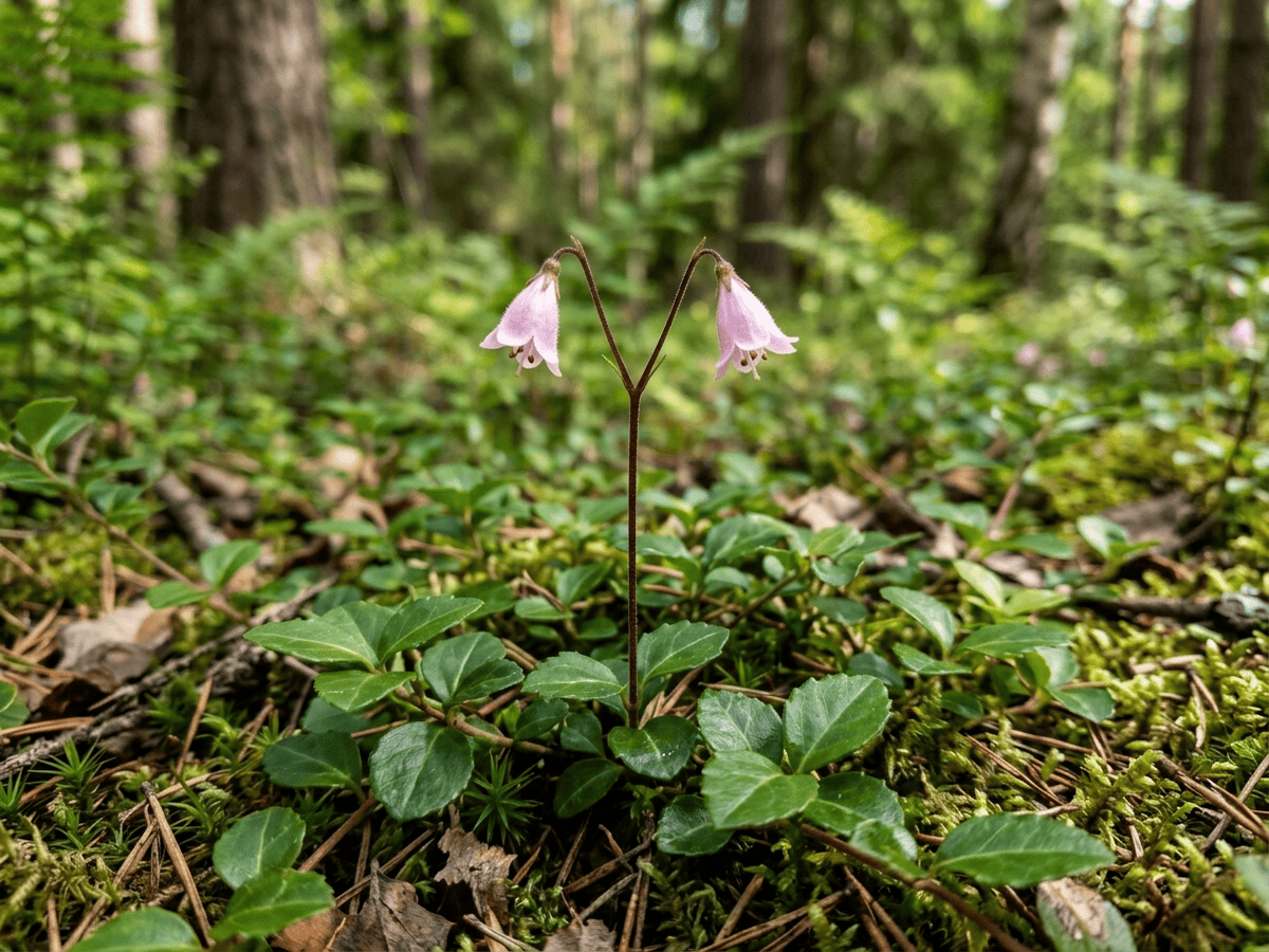 린네풀(Linnaea borealis) 전체 모습