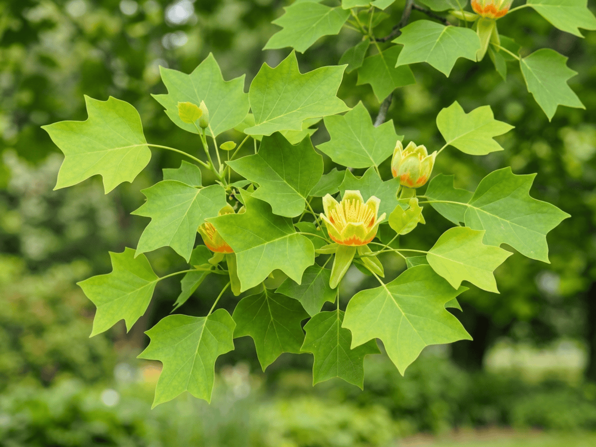 Amerikanischer Tulpenbaum (Liriodendron tulipifera), ganze Pflanze