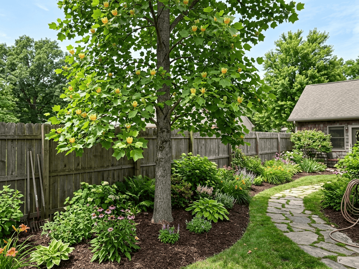 Amerikanischer Tulpenbaum im Garten