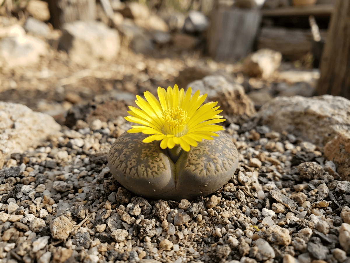 Lithops lesliei (Lithops lesliei), whole plant
