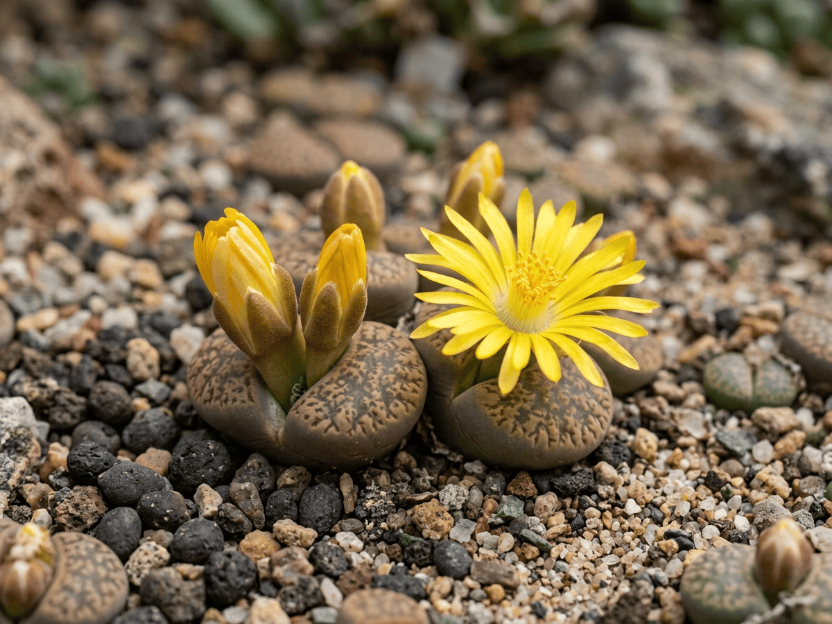 Lithops lesliei — seasonal appearance