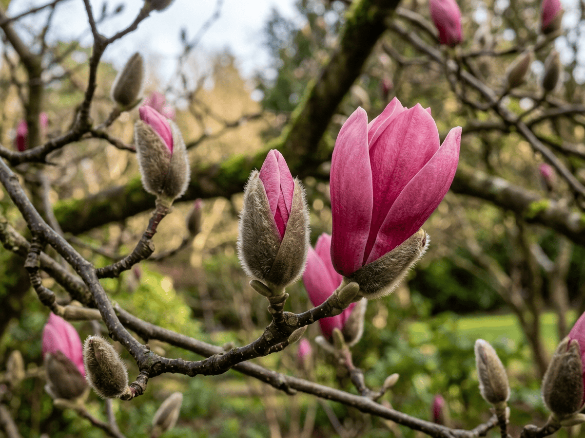 Pink Tulip Tree — seasonal appearance
