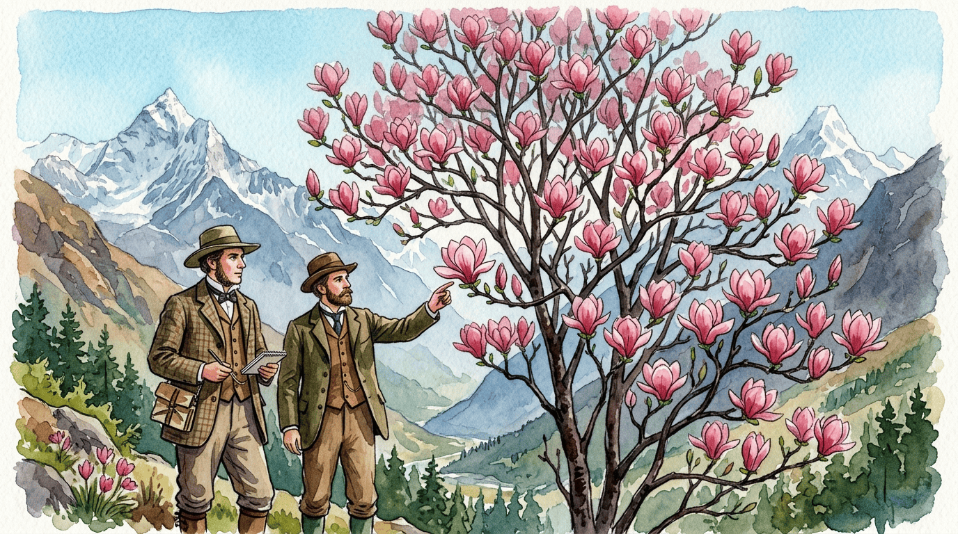 Scène historique illustrée pour Magnolia de Campbell