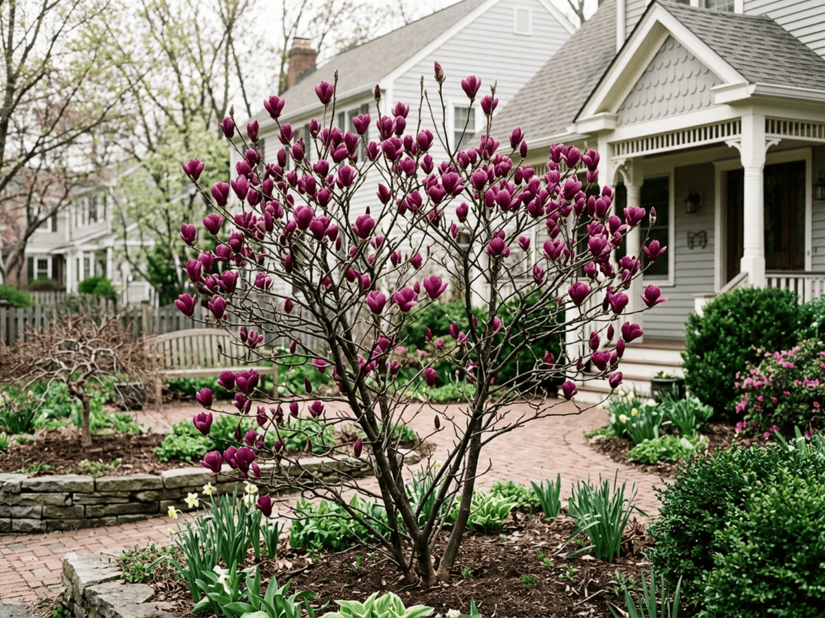 Magnolia gigliata in giardino