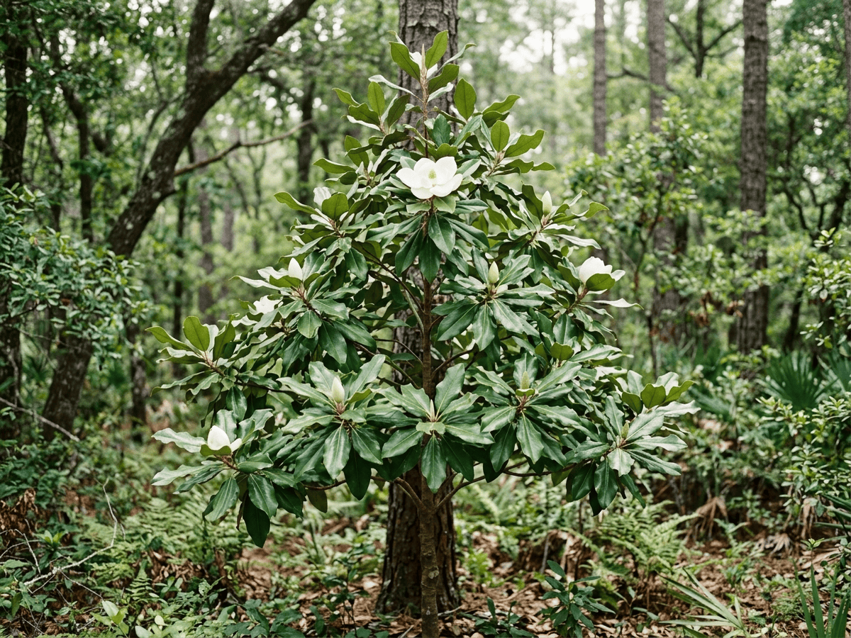 Pyramid Magnolia (Magnolia pyramidata), whole plant