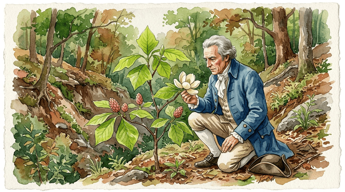 Illustrated historical scene for Pyramid Magnolia