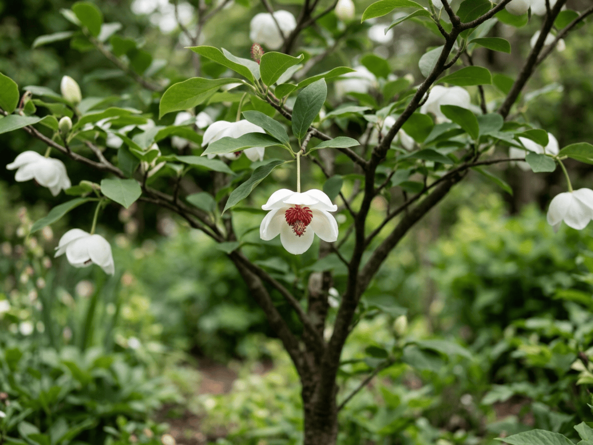 Magnolia oyama (Magnolia sieboldii), planta completa