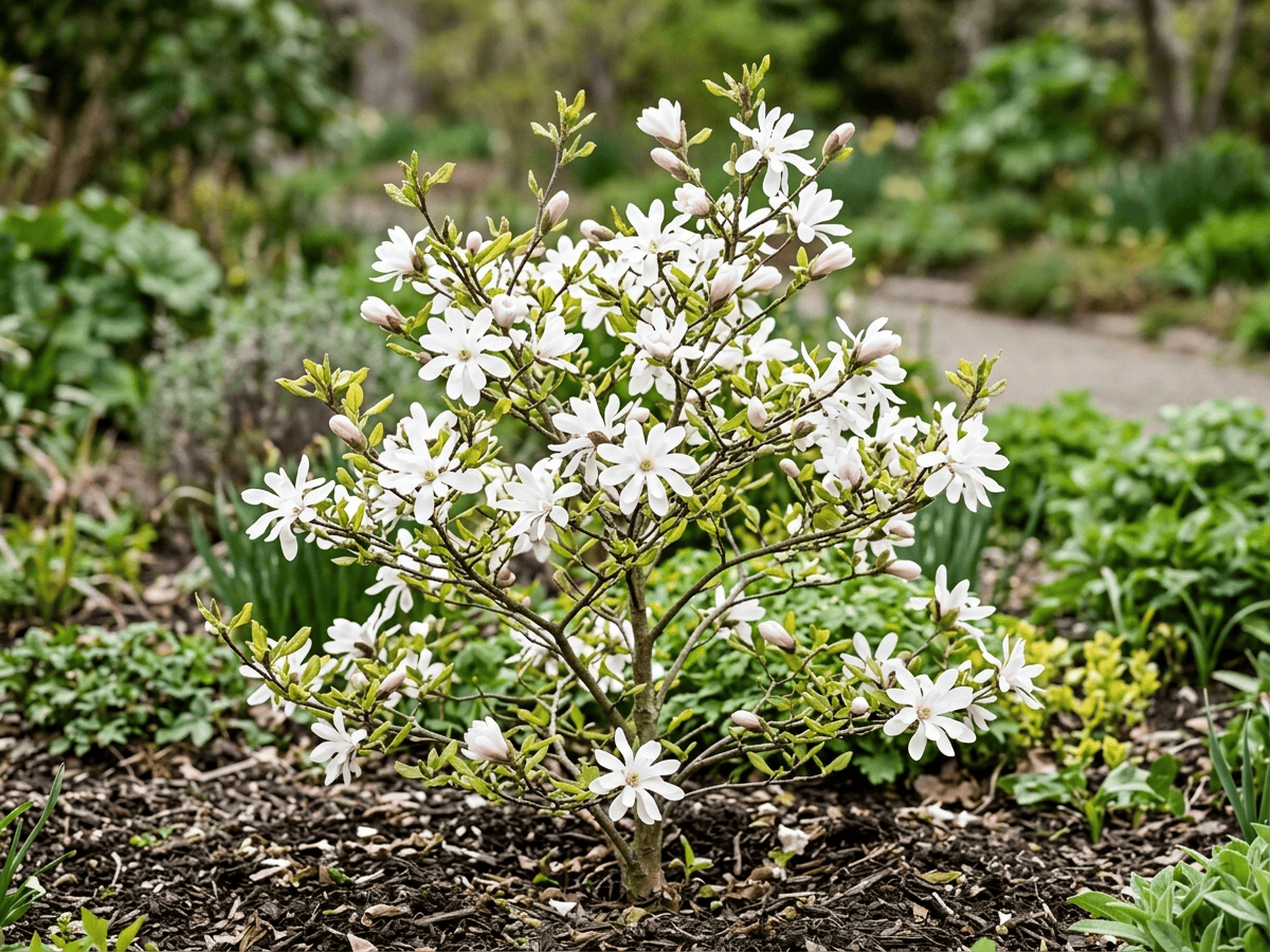 Star Magnolia (Magnolia stellata), whole plant