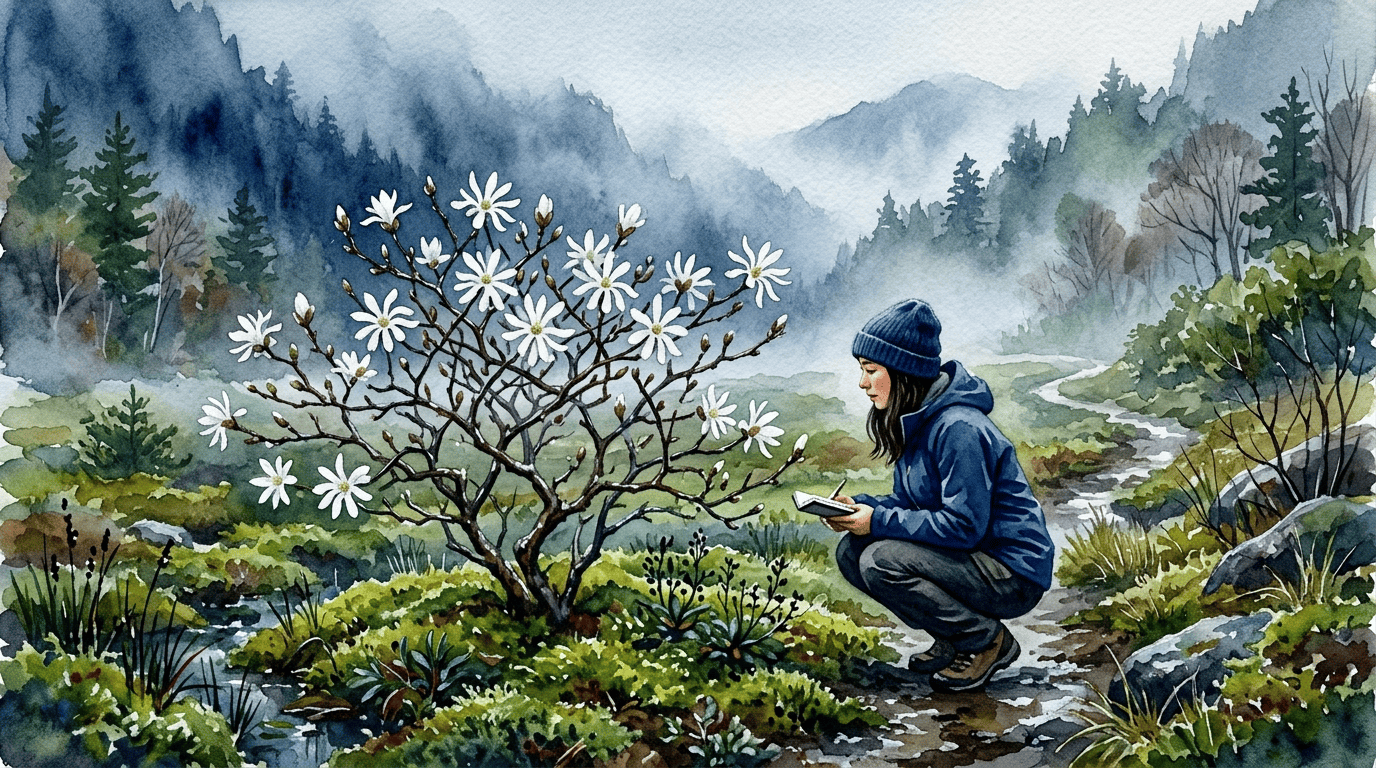 Illustrated historical scene for Star Magnolia