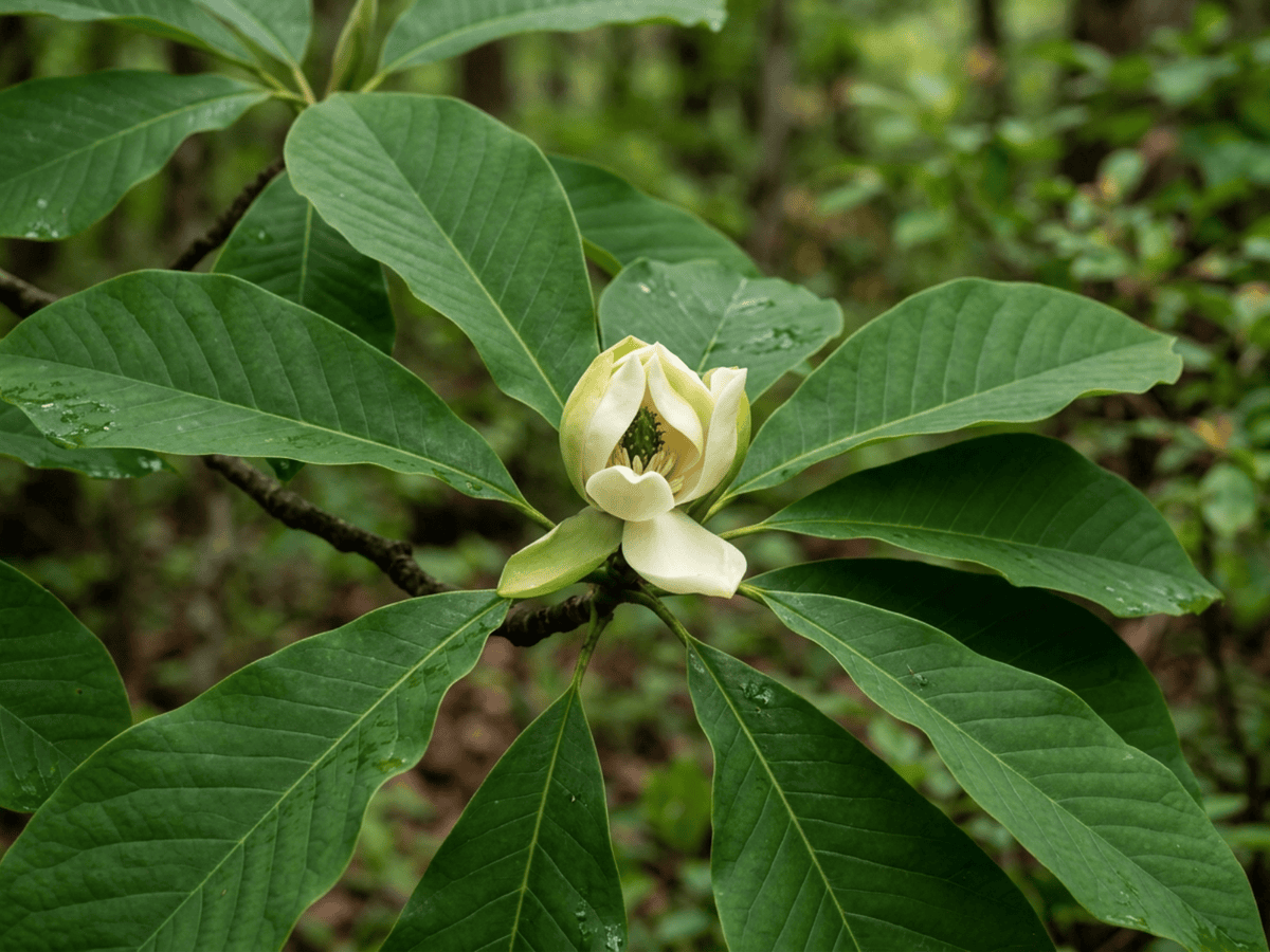 Umbrella Magnolia — seasonal appearance