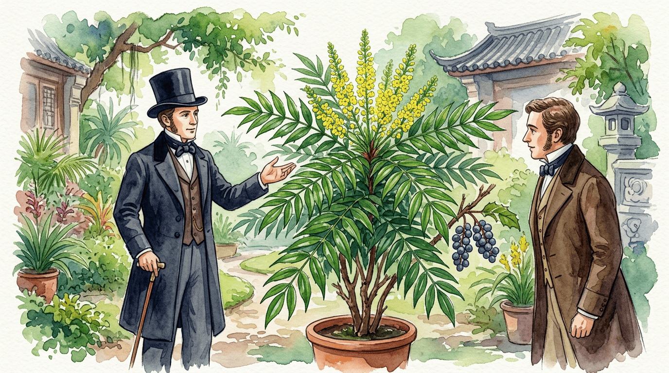 Escena histórica ilustrada de Bérbero hojas de cuero
