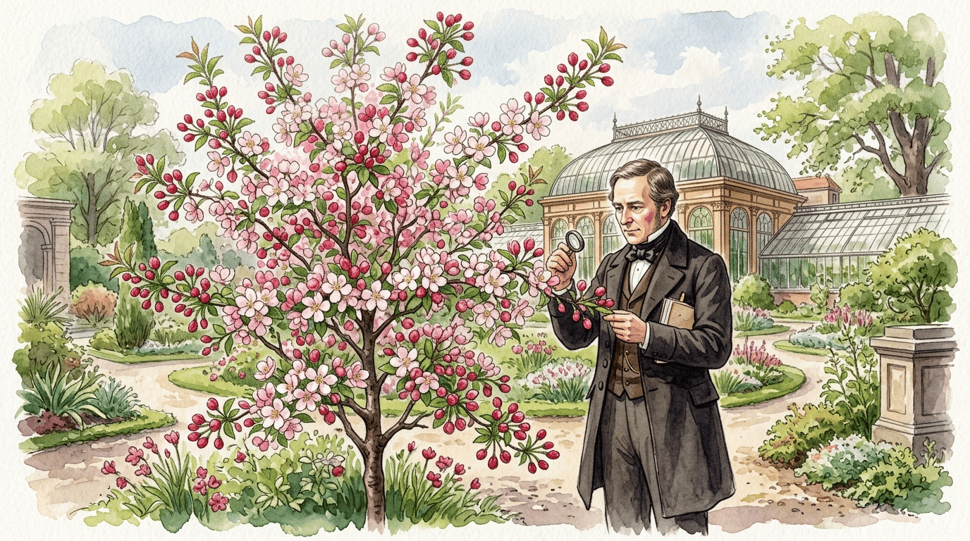 Illustrierte historische Szene zu Japanischer Zierapfel