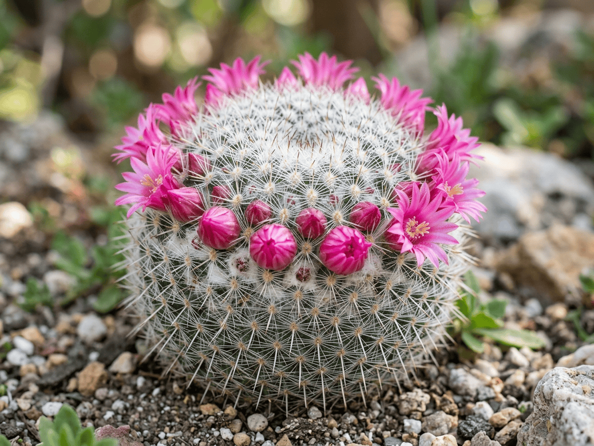 Old Woman Cactus — seasonal appearance