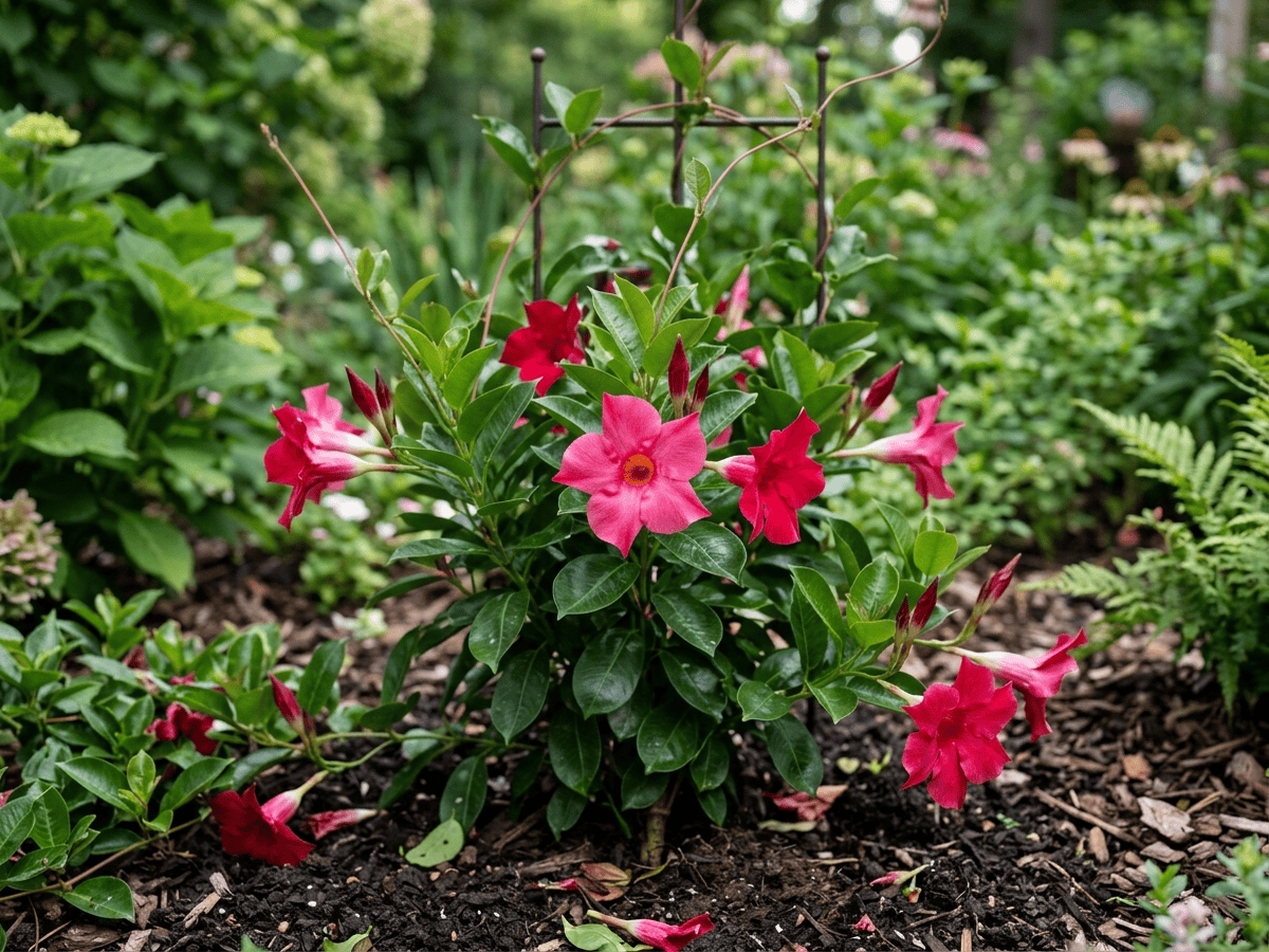 만데빌라(Mandevilla sanderi) 전체 모습