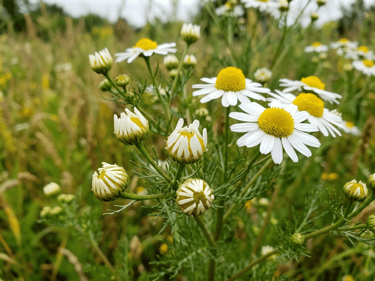 Camomille allemande — aspect saisonnier