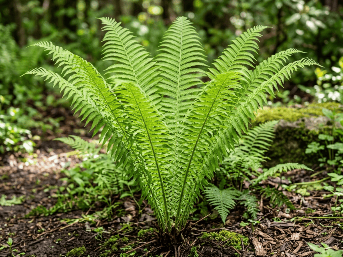 Straußfarn (Matteuccia struthiopteris), ganze Pflanze