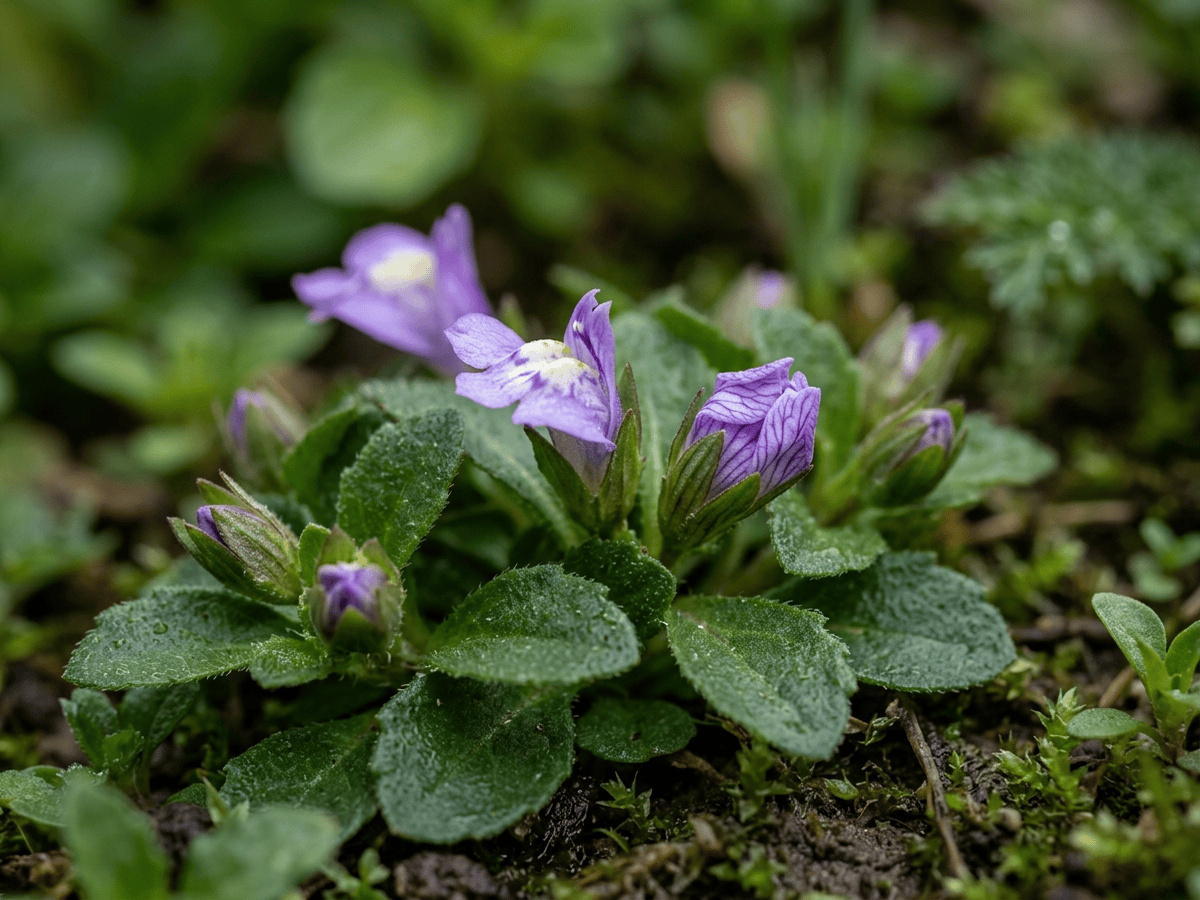 Mazus strisciante — aspetto stagionale