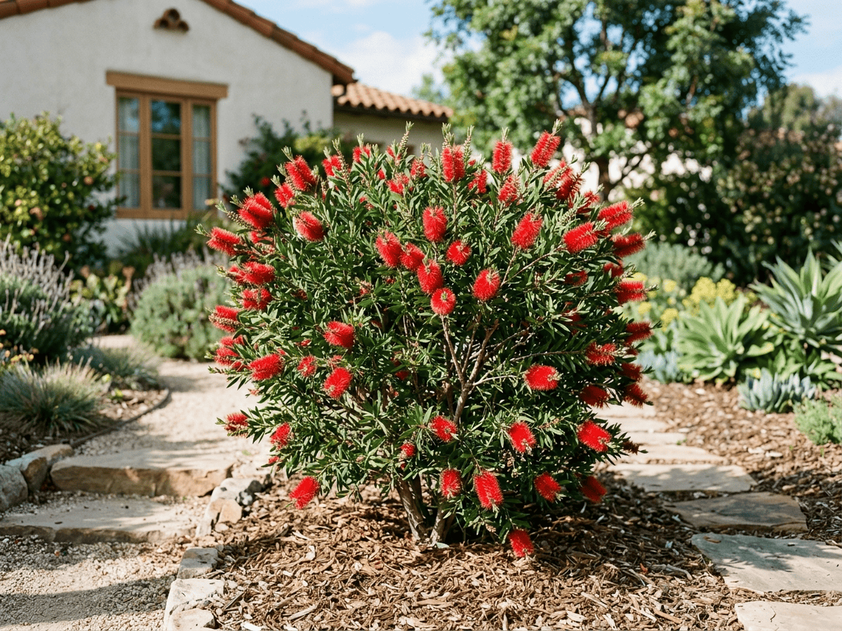 Crimson Bottlebrush (Melaleuca citrina), whole plant