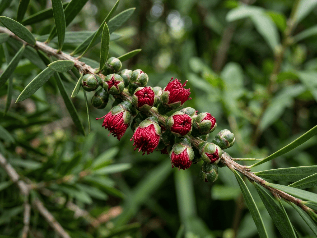 Crimson Bottlebrush — seasonal appearance