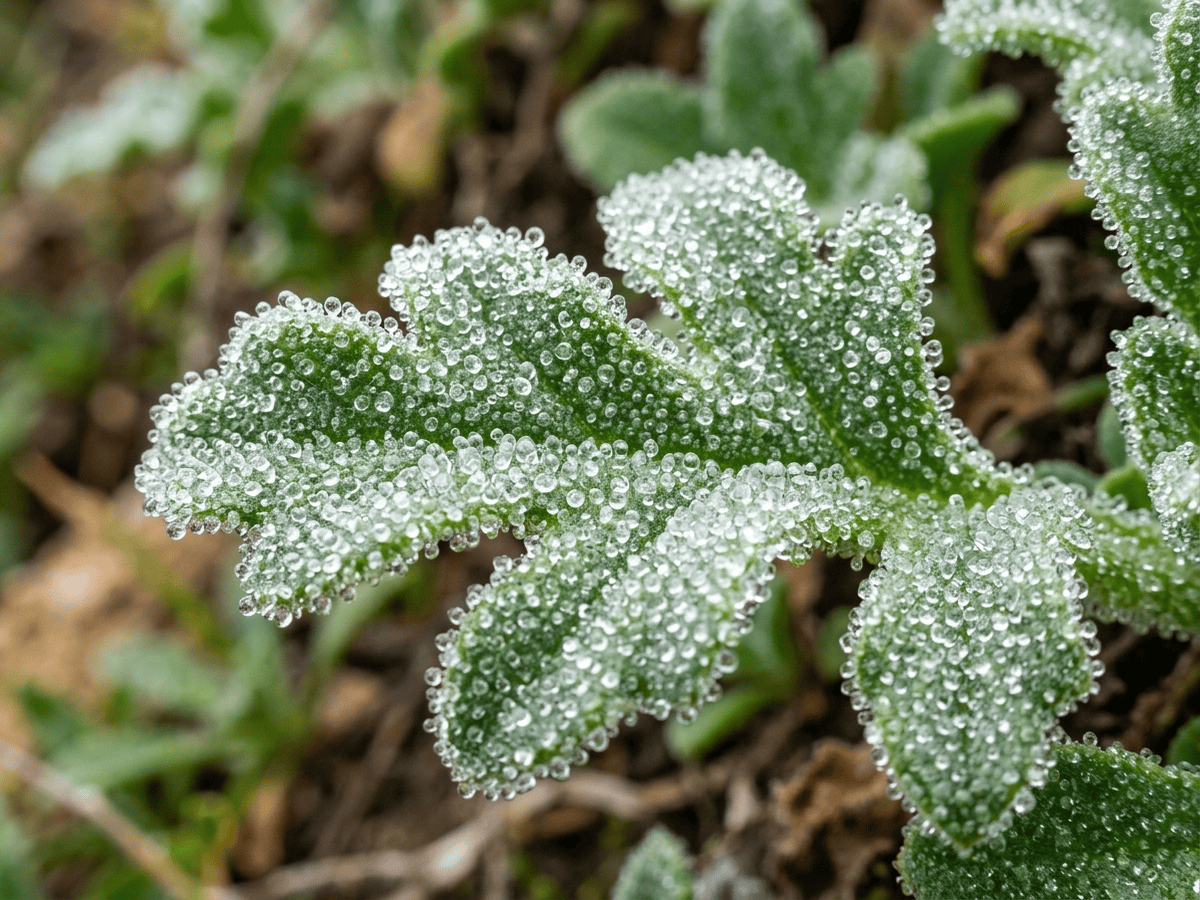 Crystalline Ice Plant — close-up of leaves and flowers