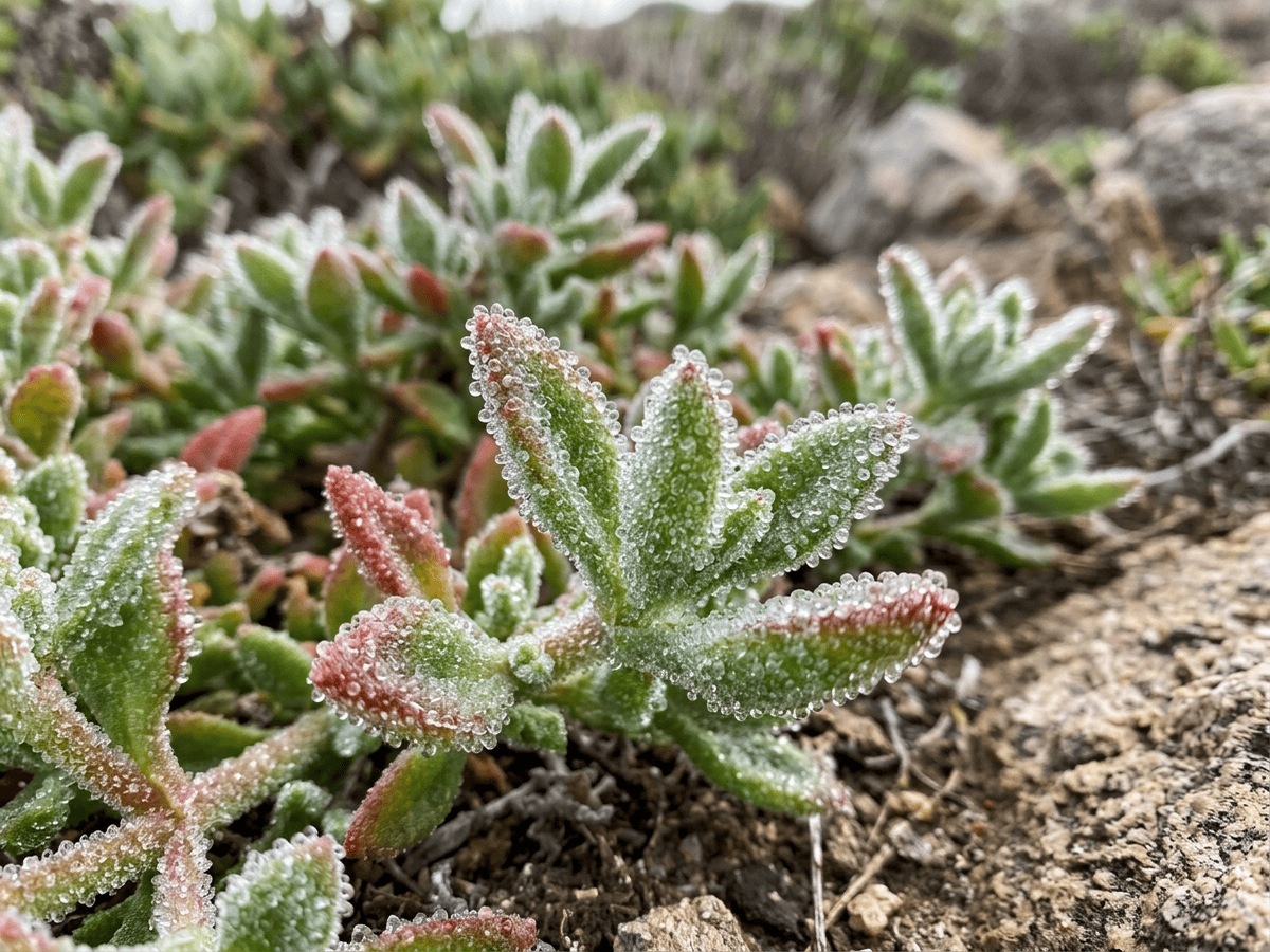 Crystalline Ice Plant — seasonal appearance