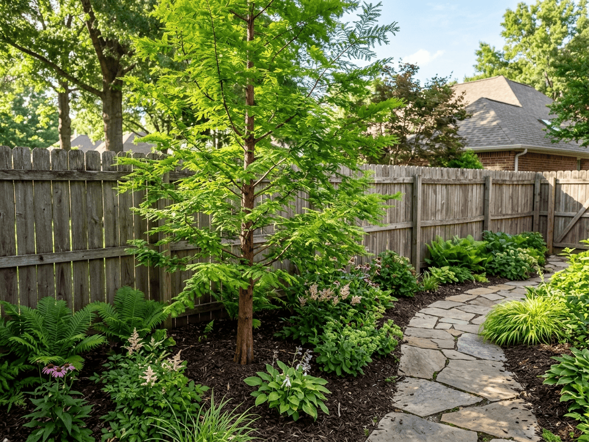 Métaséquoia de Chine dans un jardin