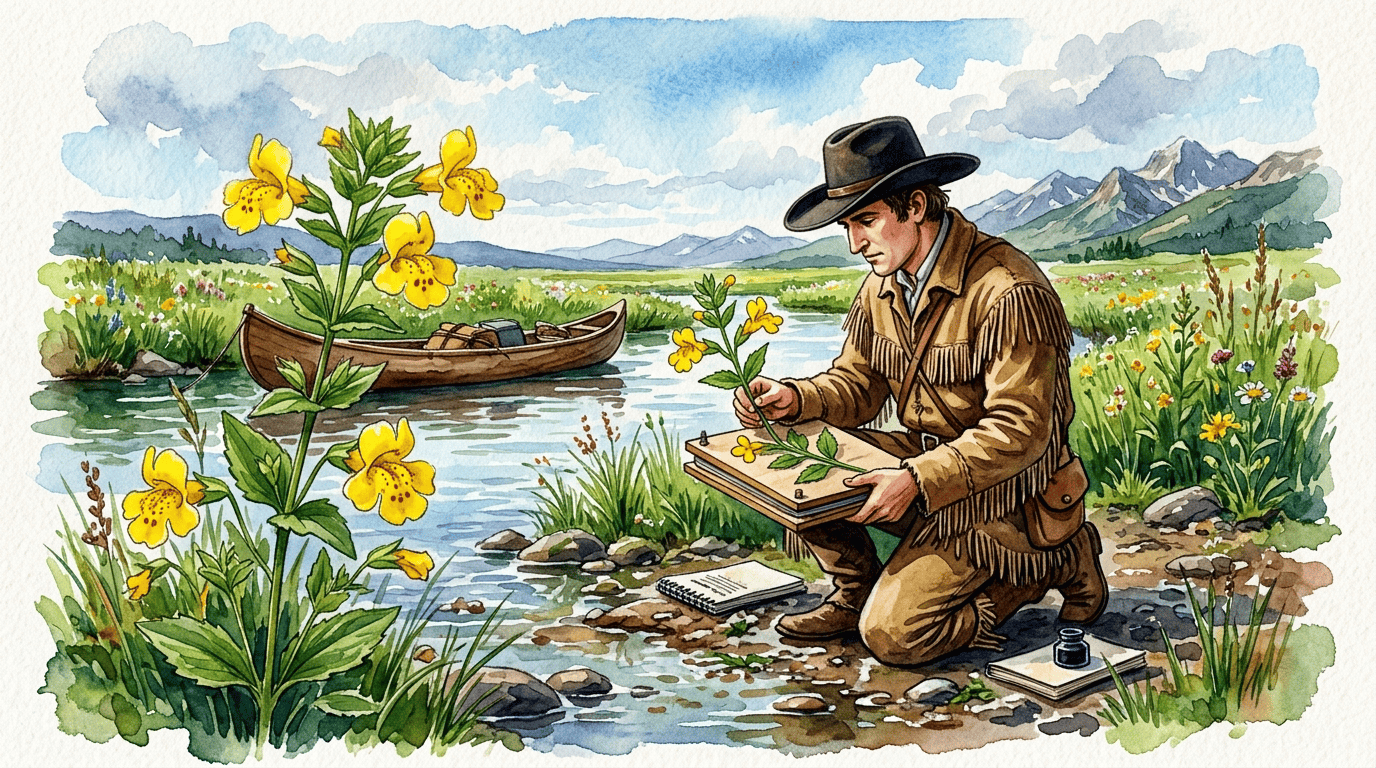 Escena histórica ilustrada de lantén cimarrón