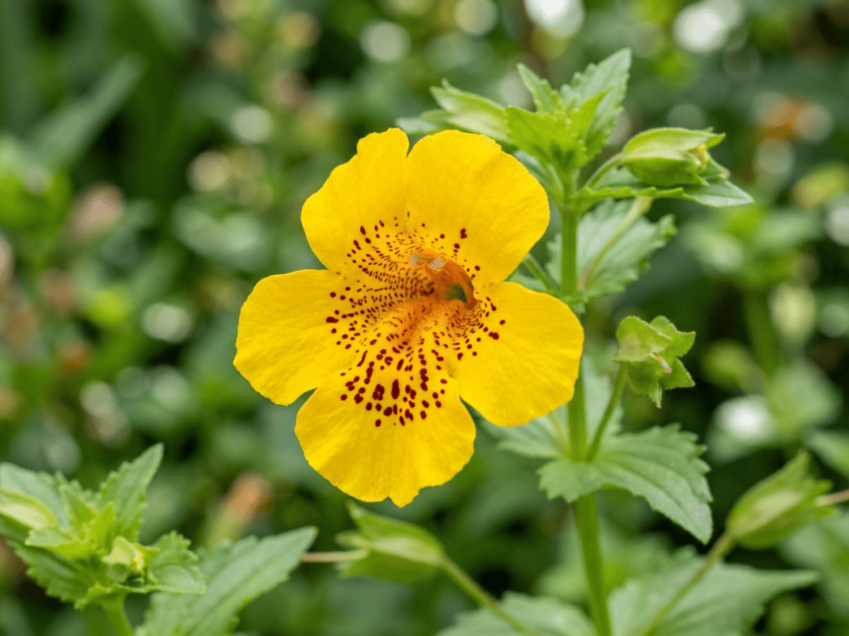 Monkey Flower — close-up of leaves and flowers