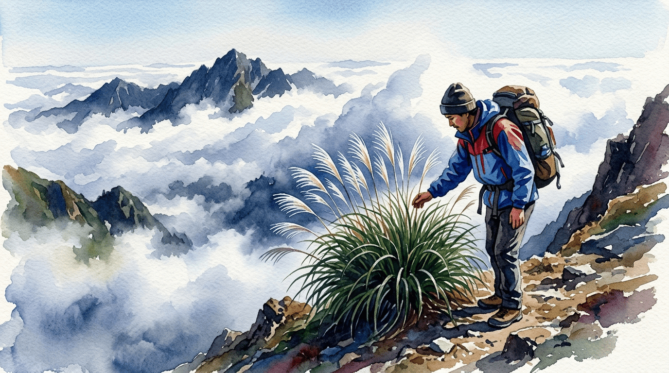 Illustrated historical scene for Chinese Silver Grass