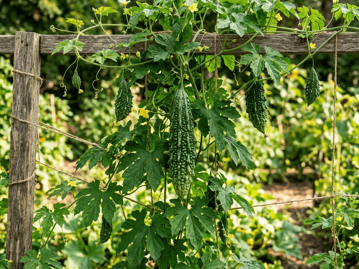 여주(Momordica charantia) 전체 모습