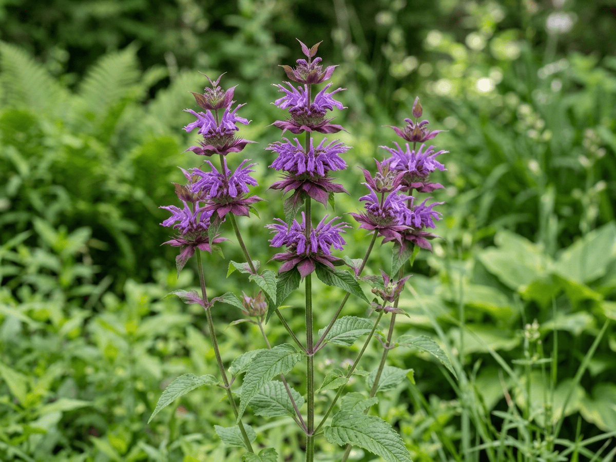 Purpur-Indianernessel (Monarda media), ganze Pflanze