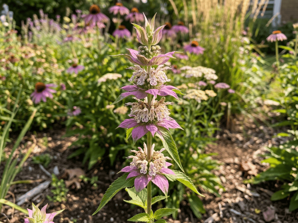 monarda moteada (Monarda punctata), planta completa