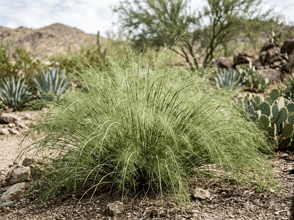 Muhlenbergia bambù (Muhlenbergia dumosa), pianta intera