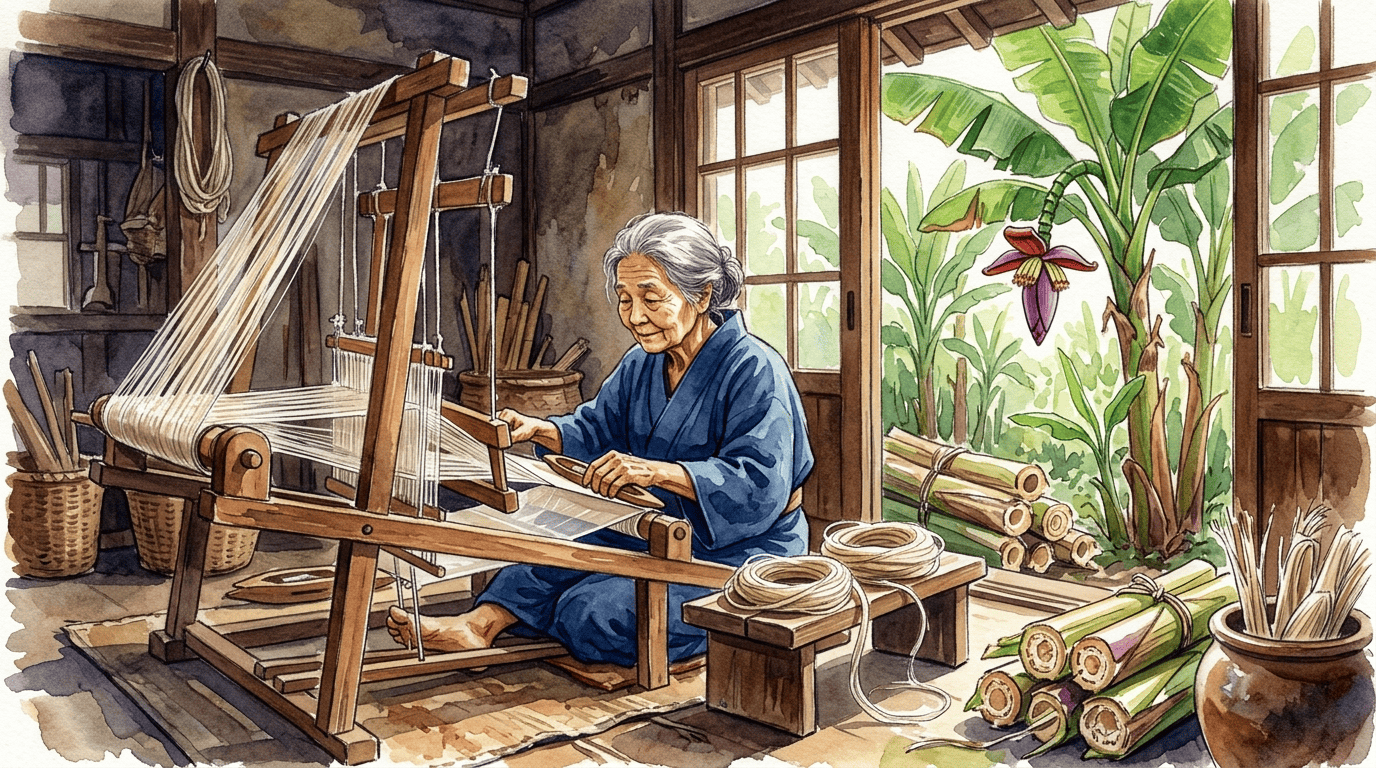Illustrierte historische Szene zu Japanische Faserbanane