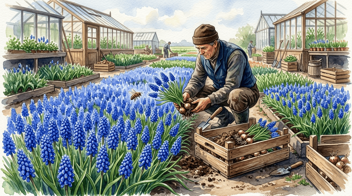 Scena storica illustrata per Muscari d'Armenia