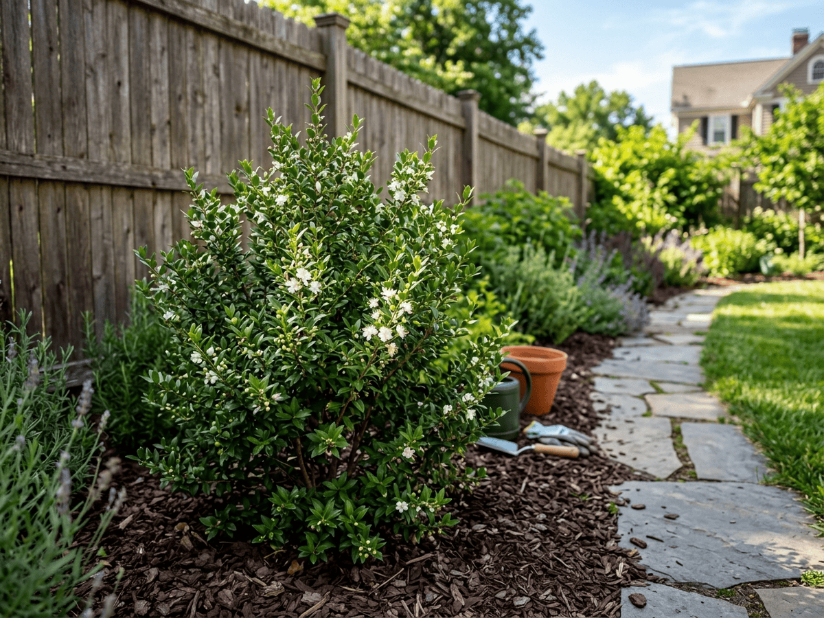 Common Myrtle in a garden setting
